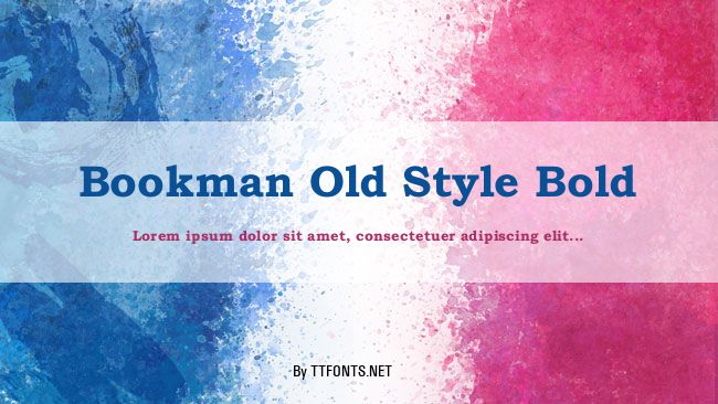Bookman Old Style Bold example